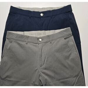 American Tall Chino Pants Mens 34x34 Gray/Navy Athletic Casual Stretch Lot Of 2